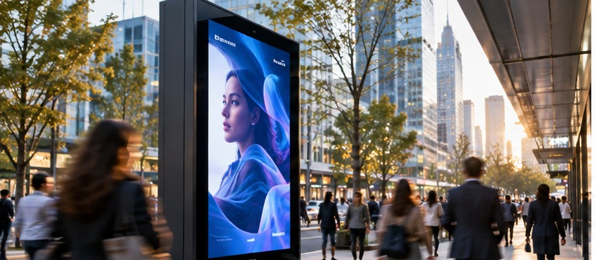 Digital out-of-home display in an urban environment